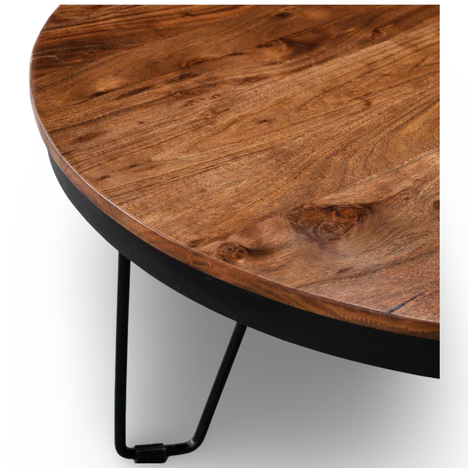 House Living Round Metal Base Coffee Table - Image 2