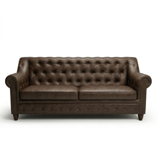 Mufa Chesterfield Wooden Sofa Set - Image 2